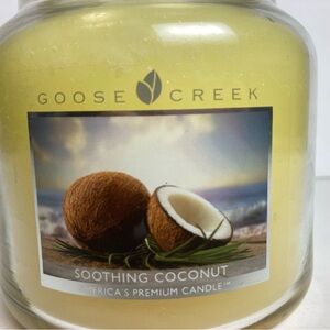Retired Discontinued Goose Creek Soothing Coconut Medium Jar Candle